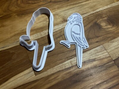 Budgie cookie cutter and stamp