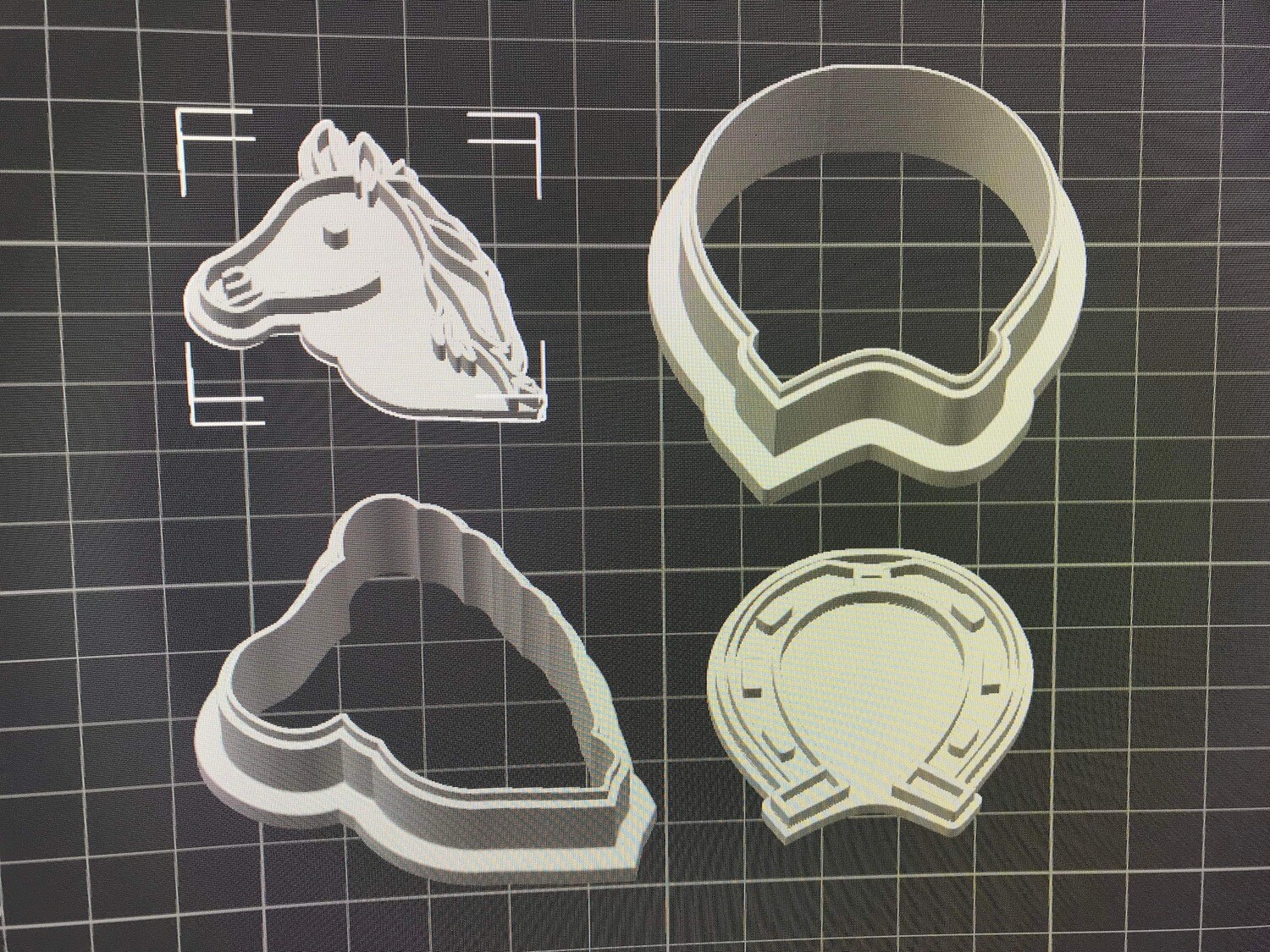 Mini horse head &amp; mini horse shoe