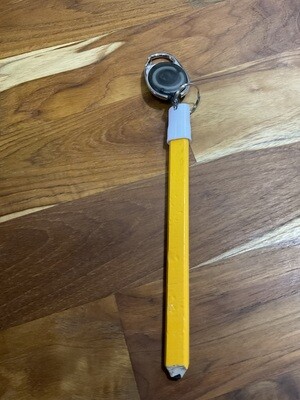 Pencil holder with retractable belt clip
