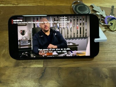 Phone holder key ring