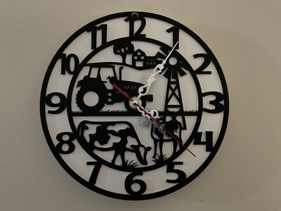 Farm clock 3d printed