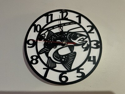 Fishing clock 3d printed