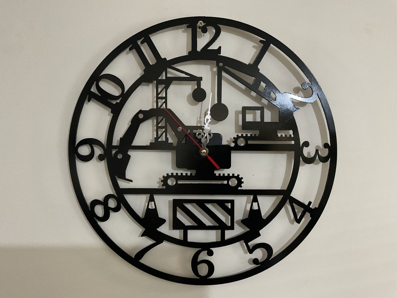 Construction clock cnc plasma cut