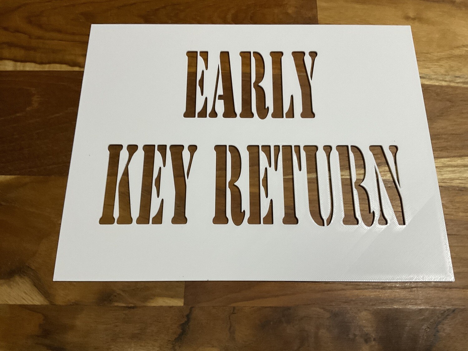 Early key return stencil