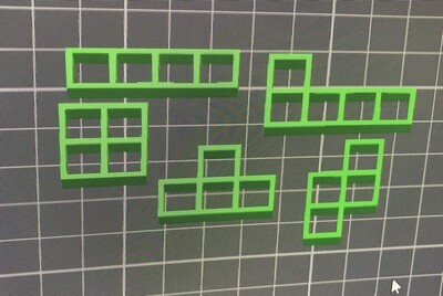 Tetris block cookie cutters