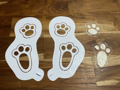 Rabbit Footprint stencils