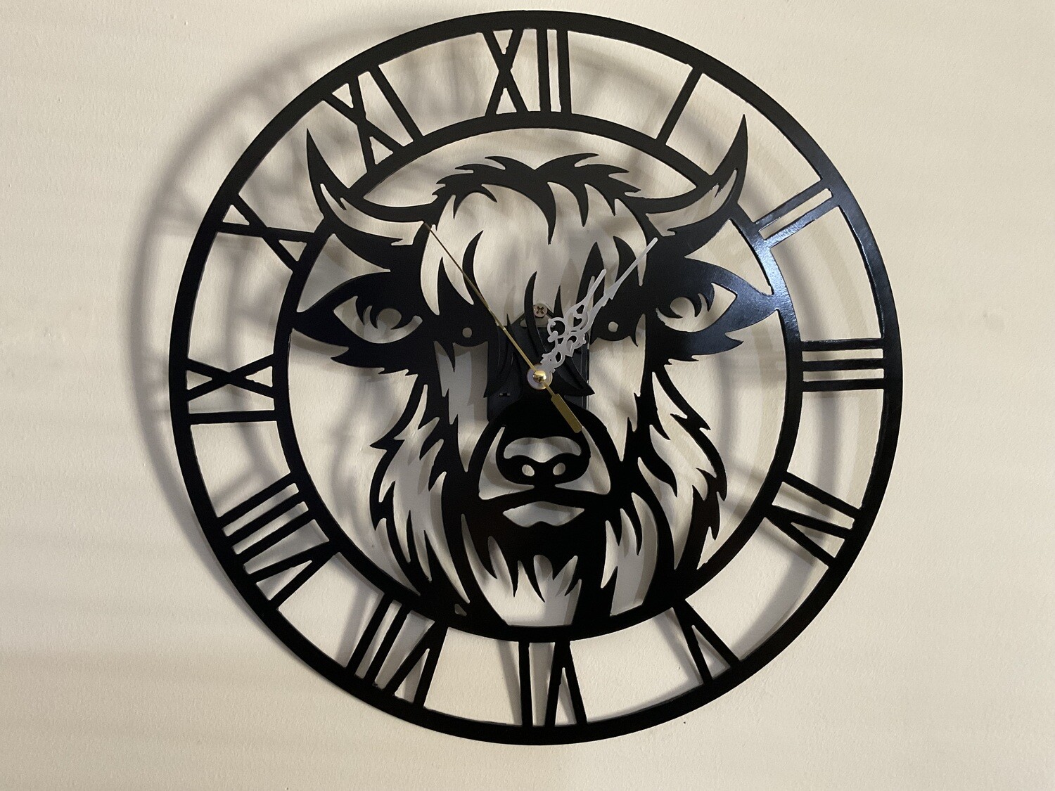 Large Highland Cow clock 80cm