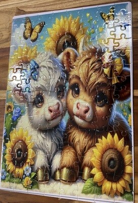 Cute Highland cow 120pce jigsaw puzzle