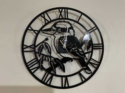 Kookaburra 39cm Clock cnc plasma cut