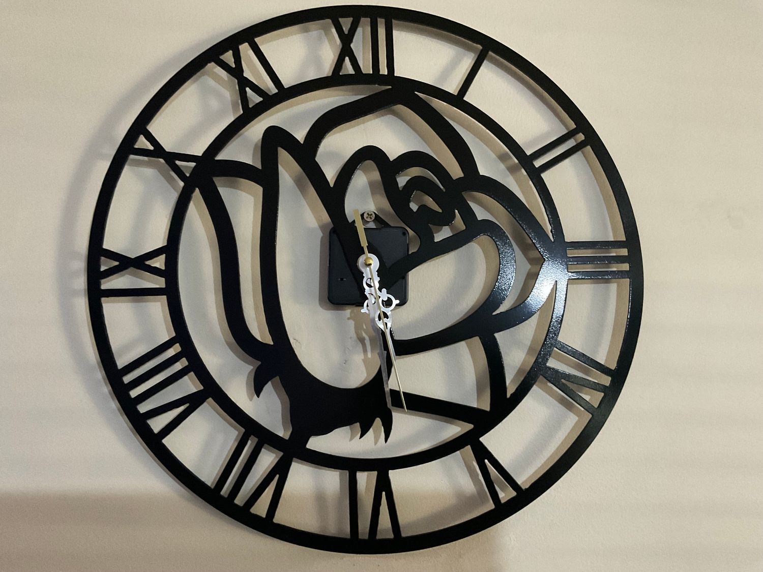 Rose clock 38cm
