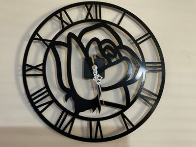 Rose clock 38cm