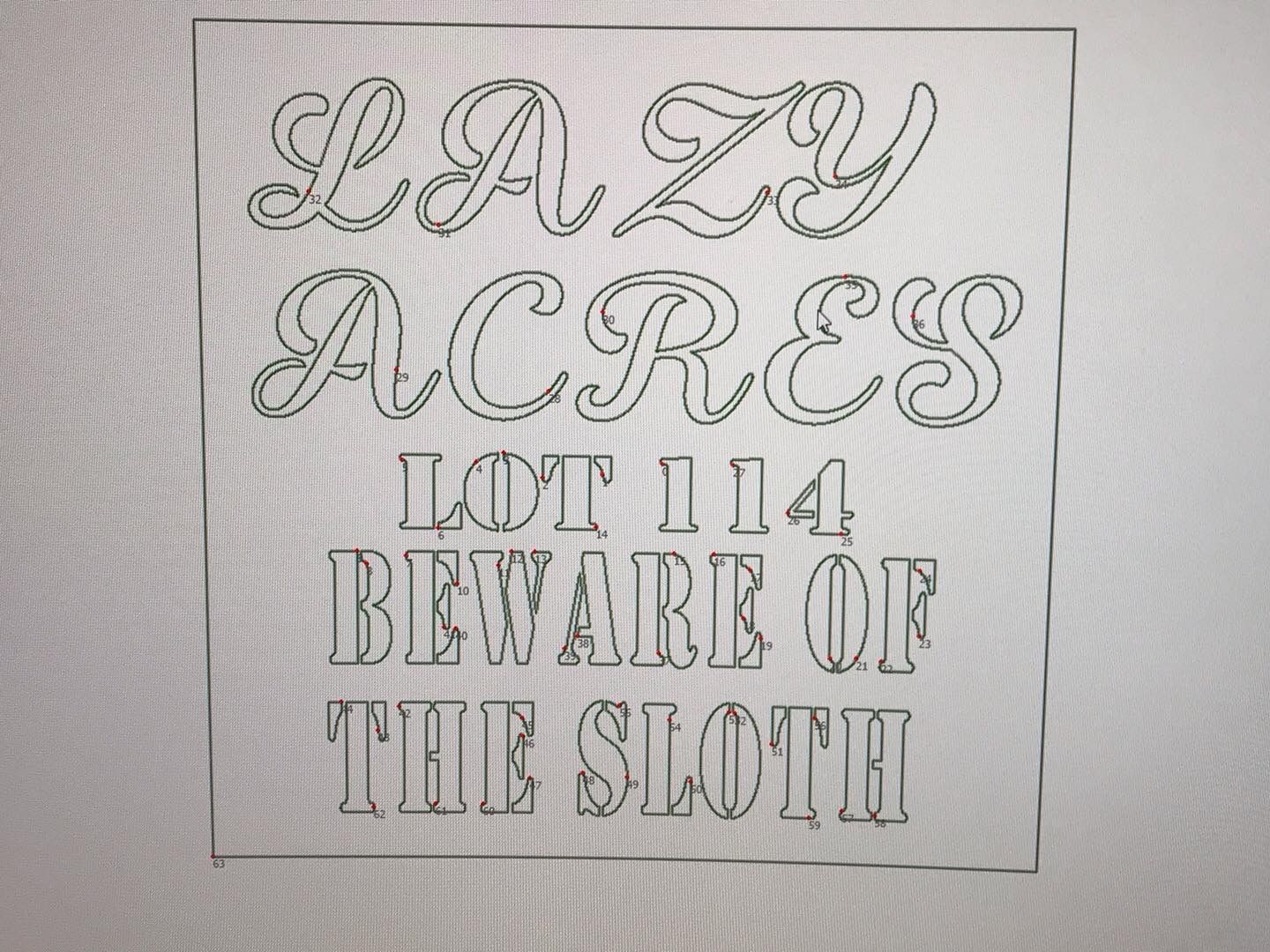 Lazy Acres sign