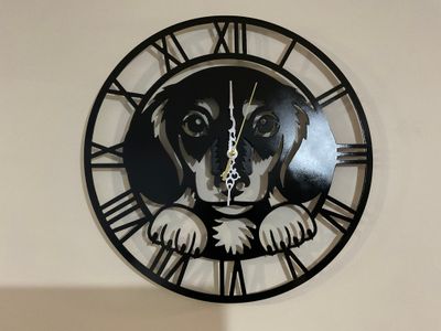 Dachshund Clock 38cm