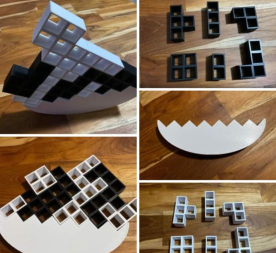 Stacking block mind game