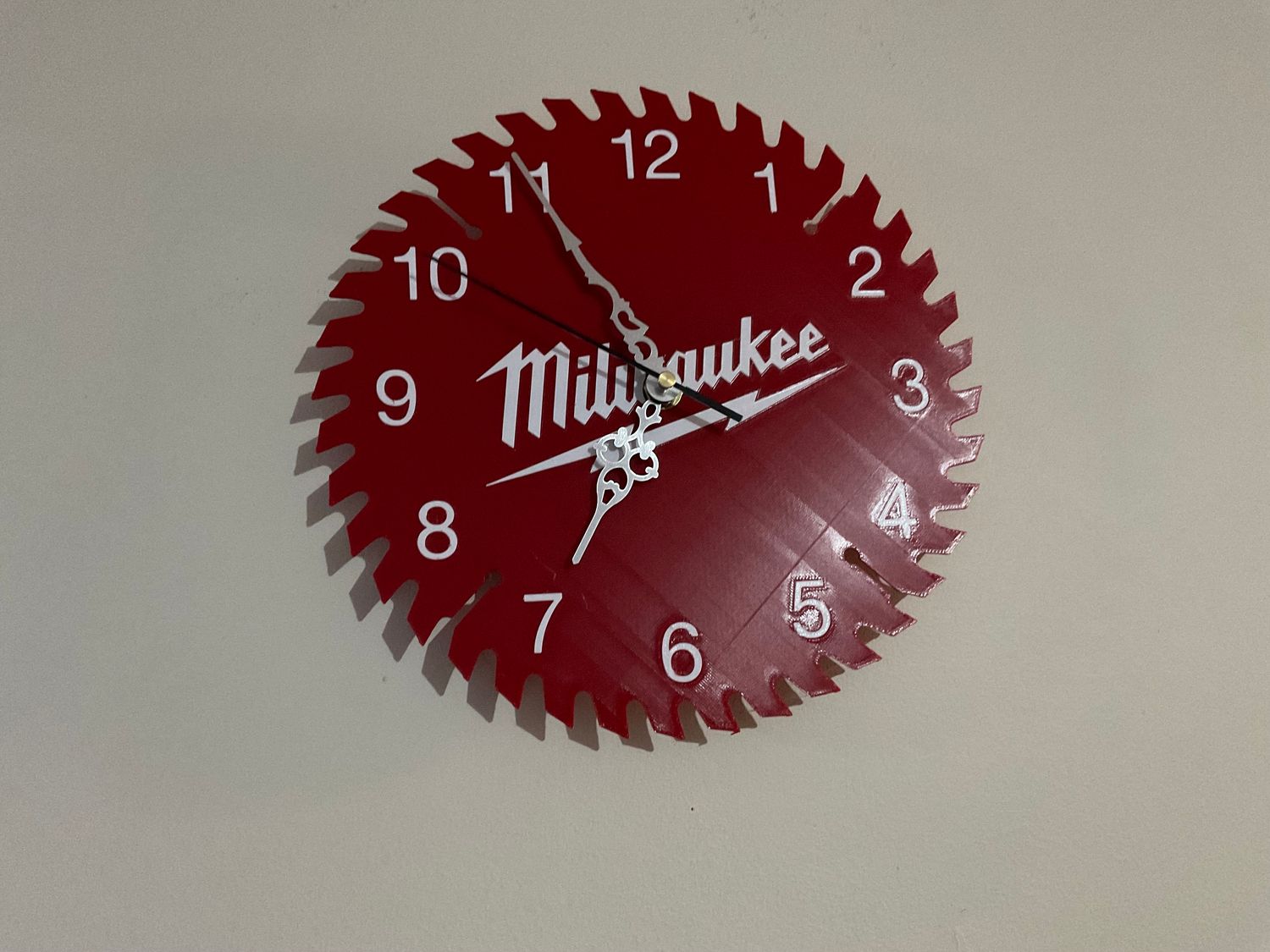 Saw Blade clock 3d printed