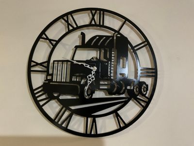 Truck clock 38cm cnc plasma cut