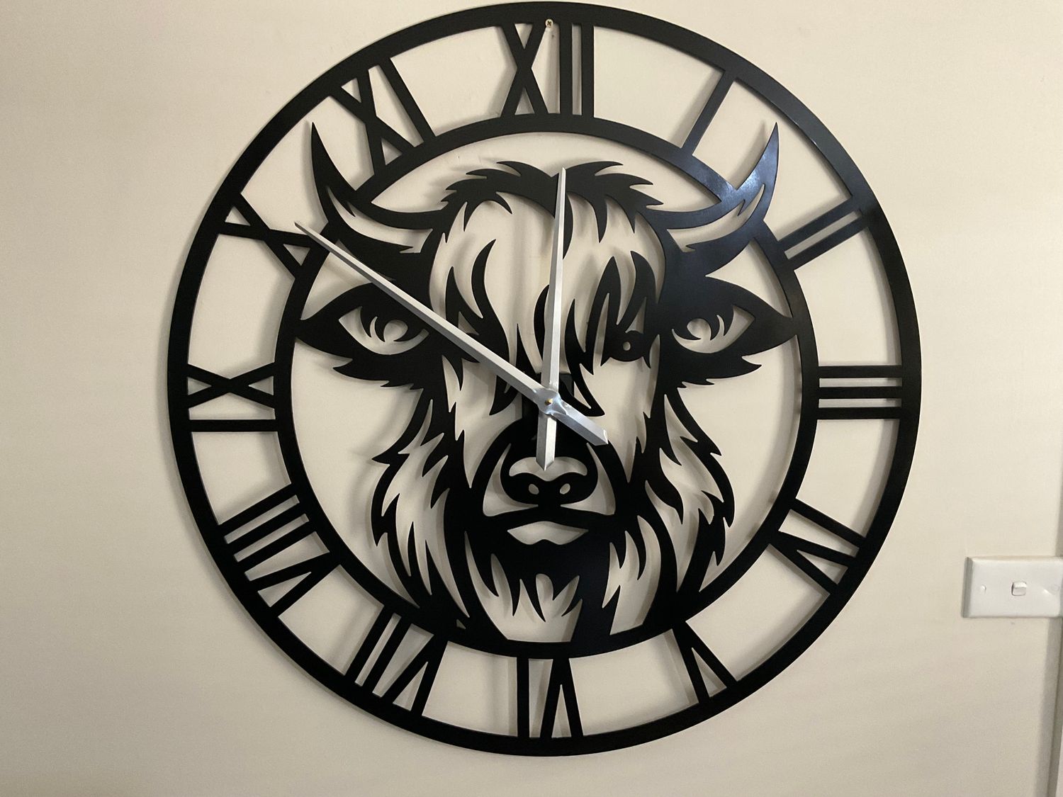 80cm Highland Cow Clock