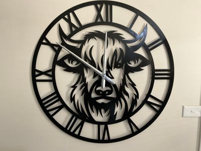 80cm Highland Cow Clock