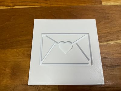 Heart envelope debosser