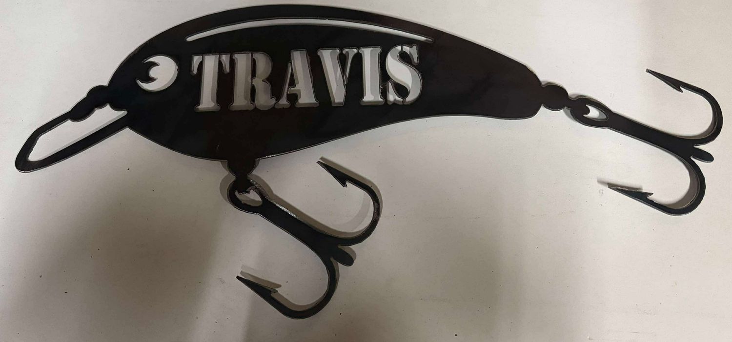 Personalised Fishing Lure sign