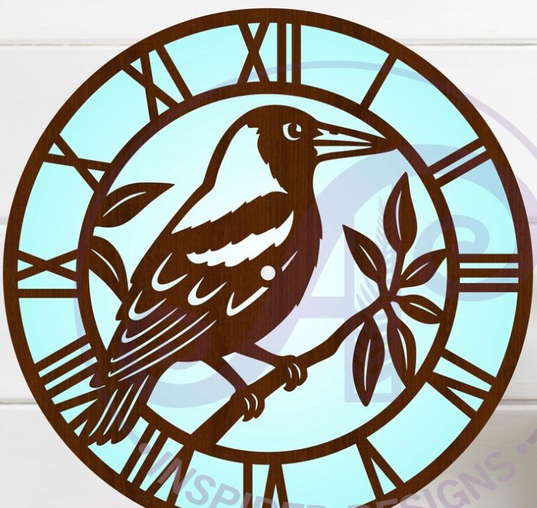 Magpie 38cm metal clock