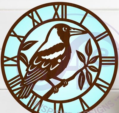 Magpie 38cm metal clock