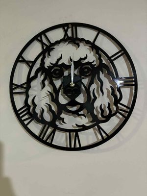 Poodle Clock 38cm