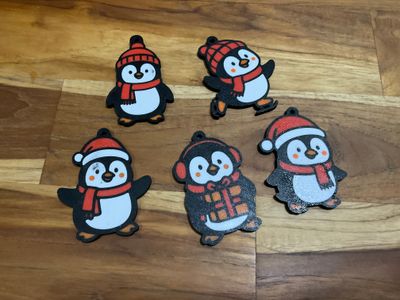 Penguin Tree Decorations set of 5 Penguin Tree Decorations set of 5