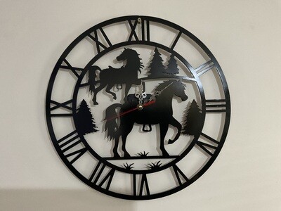 Horse Clock cnc plasma cut