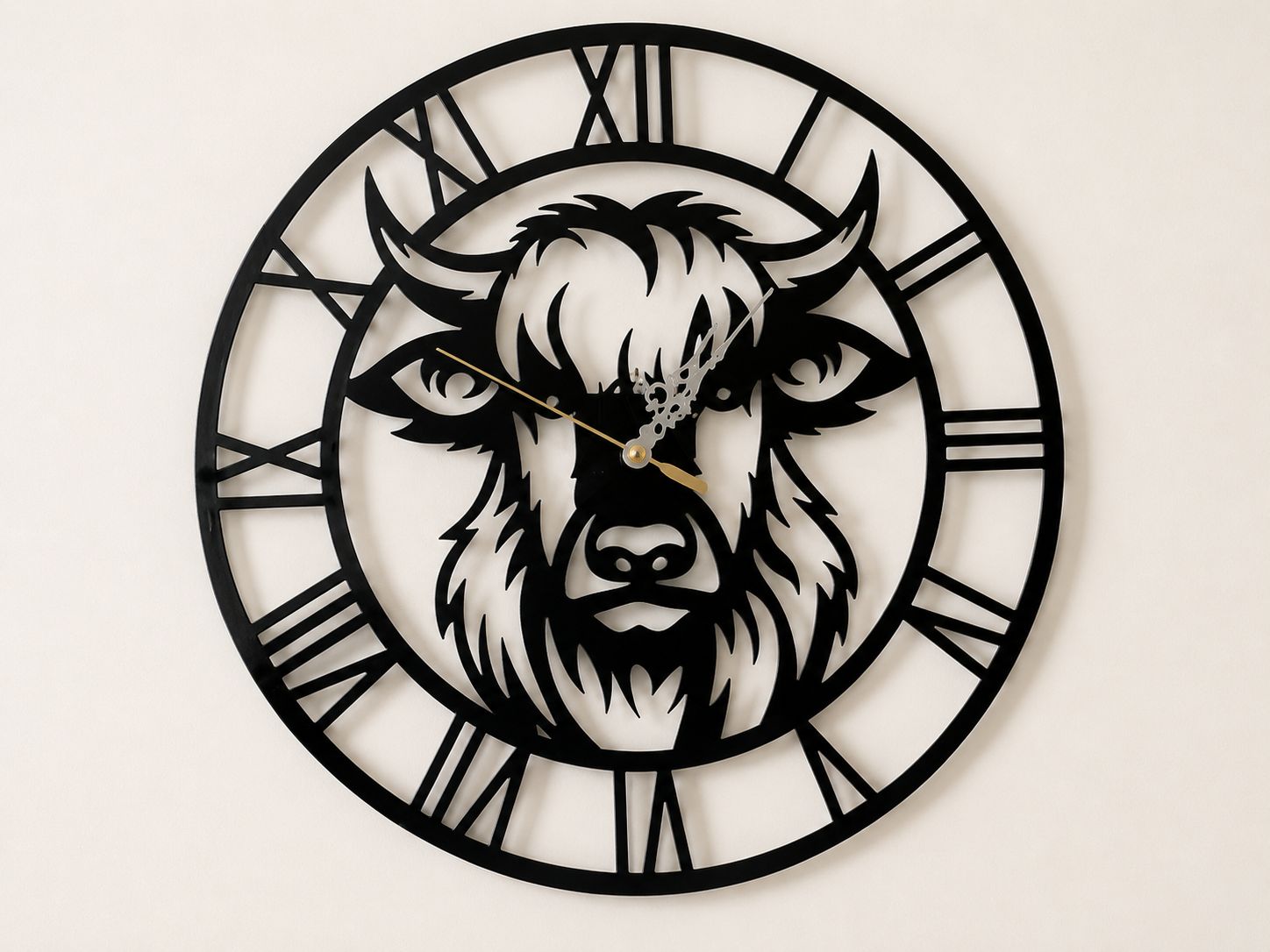 80cm Highland Cow Clock