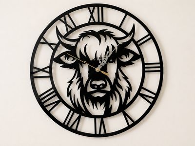80cm Highland Cow Clock