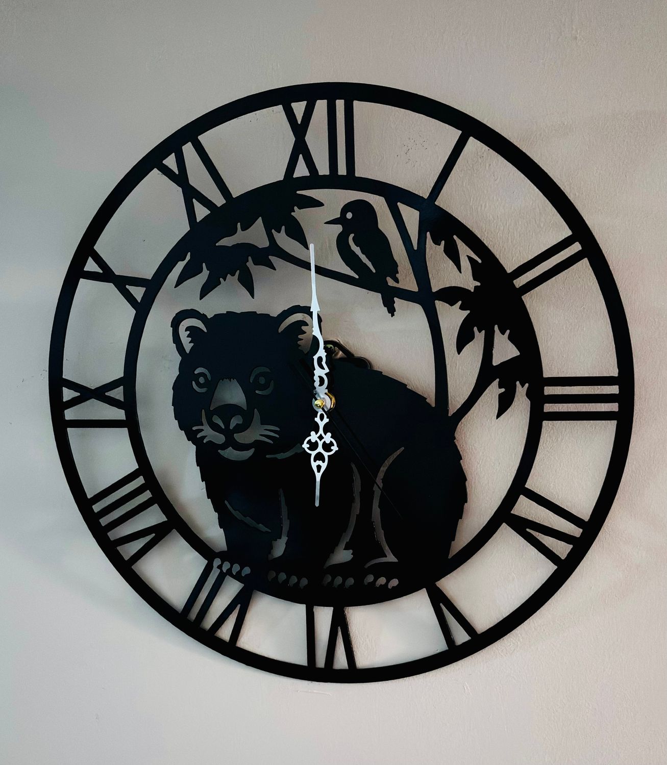 Wombat Metal Clock 38cm