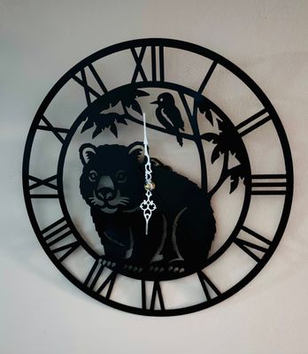 Wombat Metal Clock 38cm
