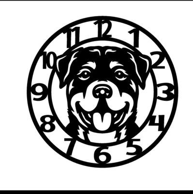 Rottweiler wall Clock 38cm