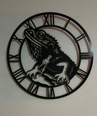 Bearded Dragon Clock 38cm