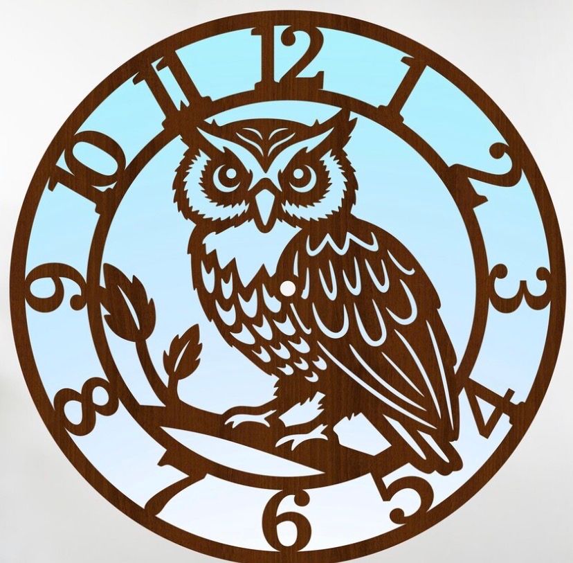 Owl Clock 38cm Owl Clock 38cm