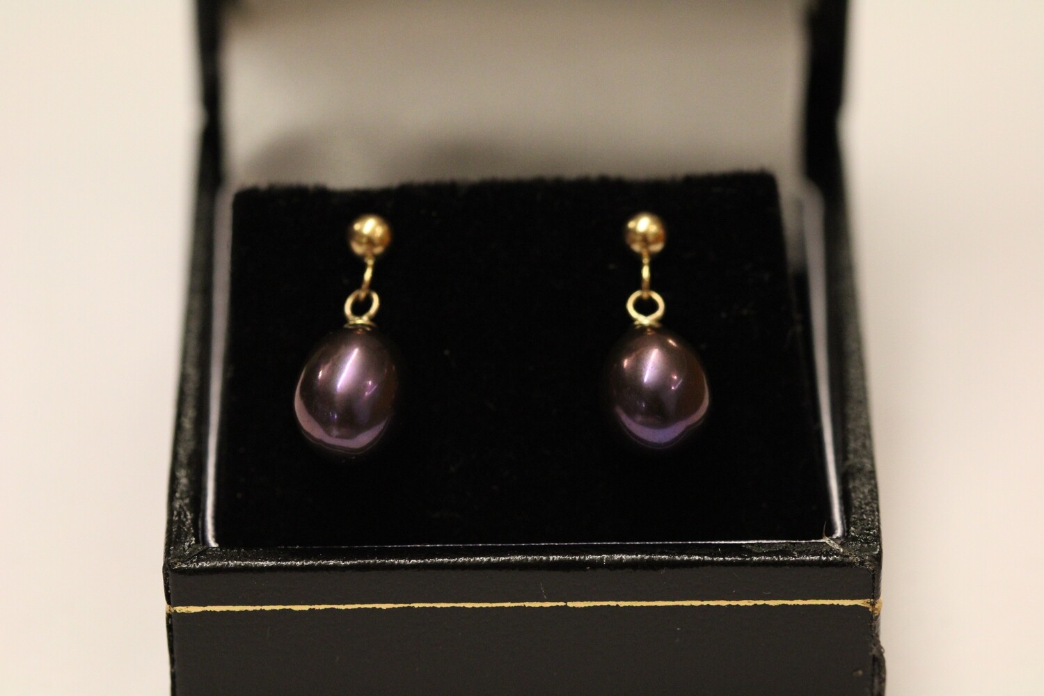 earrings pretty purple pearls