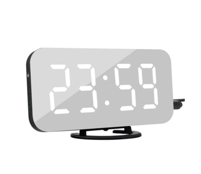 Digital LED Display Alarm Clock with 2 USB Output Ports