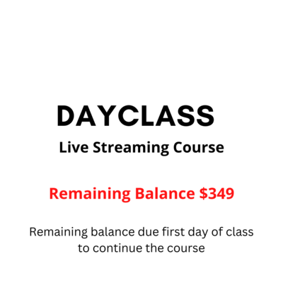 Live Streaming Day Class - Remaining Balance