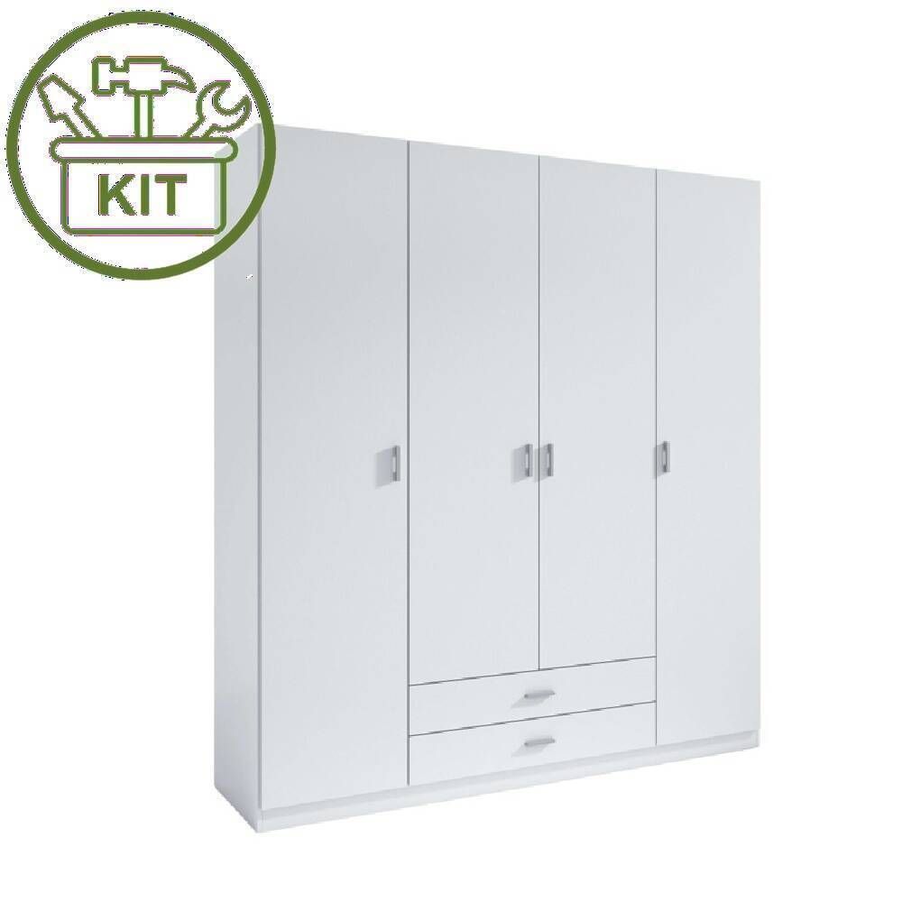 ARMARIO 4 PUERTAS +2 CAJONES BLANCO ARMARIO 4 PUERTAS +2 CAJONES BLANCO