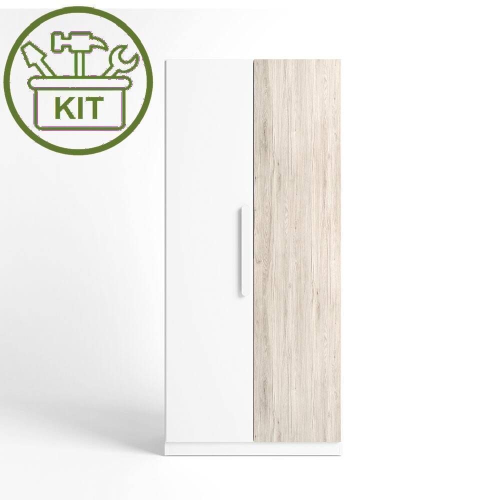 ARMARIO 2 PTAS. ARMARIO 2 PTAS. "ESTELLE" 90x200 cm BLANCO MATE/SAHARA (KIT)