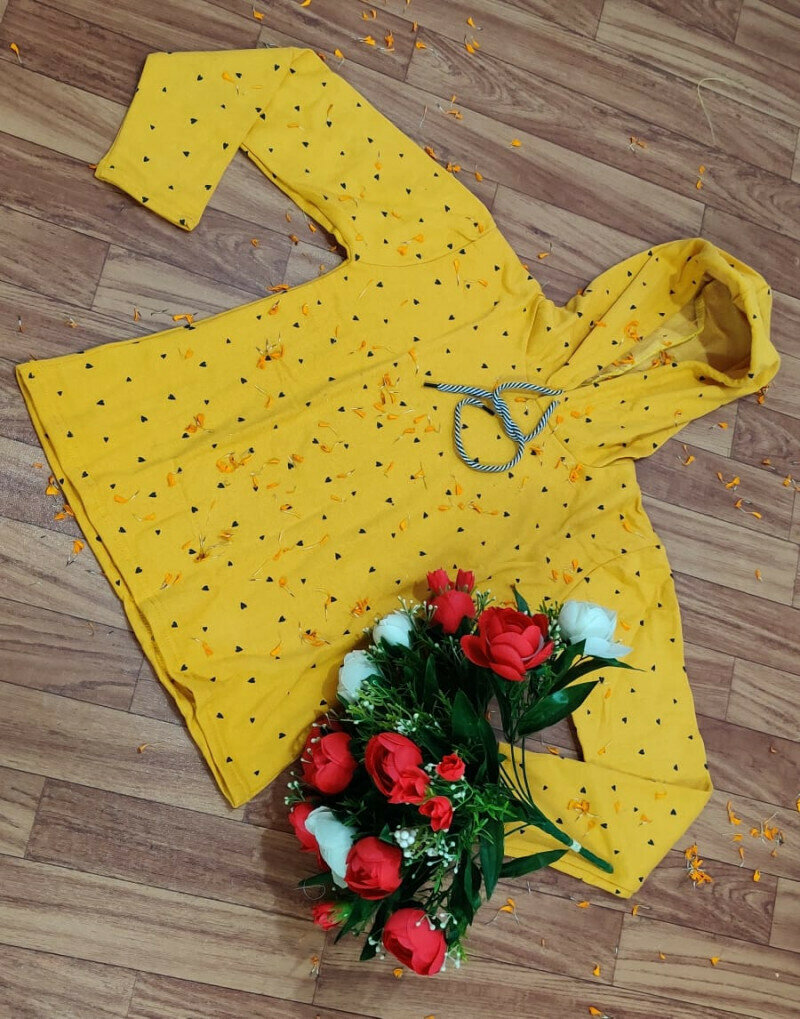 yellow woolen top