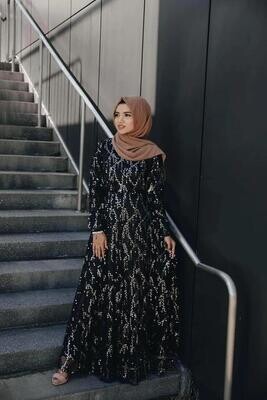 Designer Collection Flossy Look With Zari Work A Line Islamic Classy Burkha