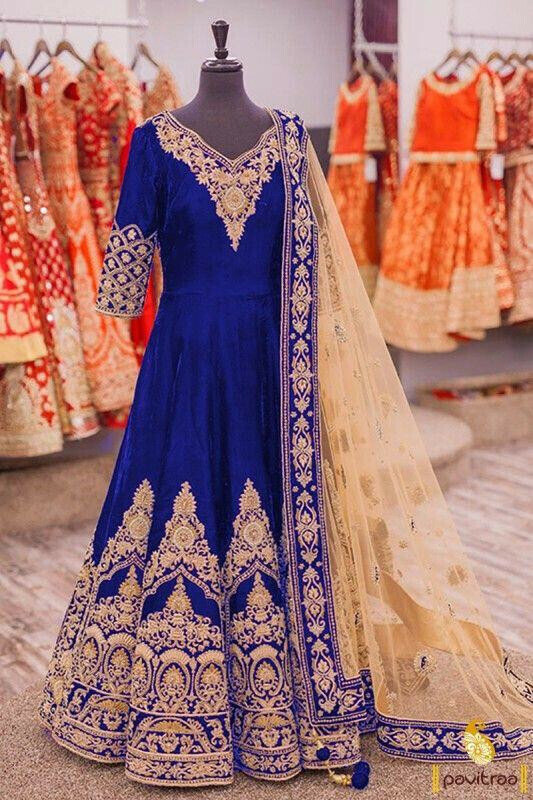 Blue Color Heavy Gown