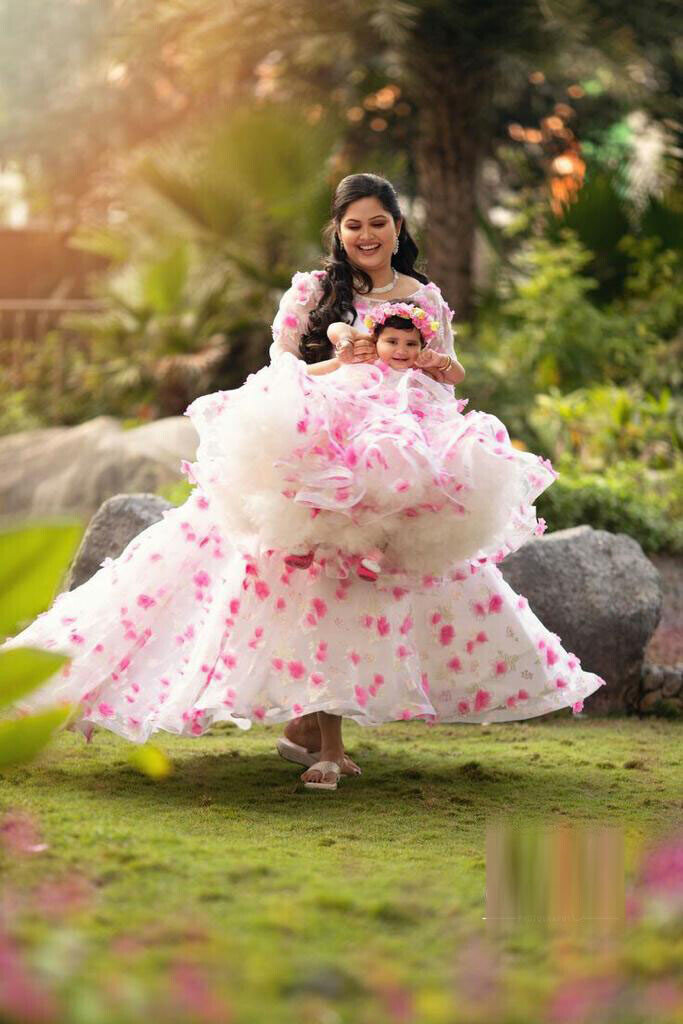 Designer Mom And Daughter Dress India