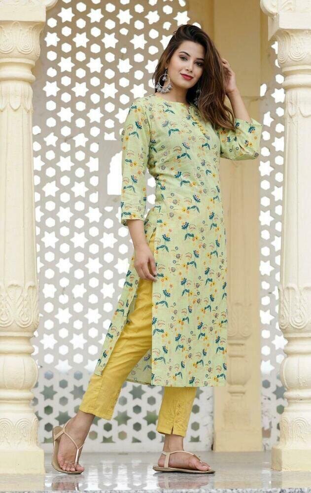 Green Embroidery Print Pant Suit