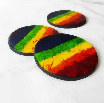 Art Resin Rainbow Coasters (set of 2)