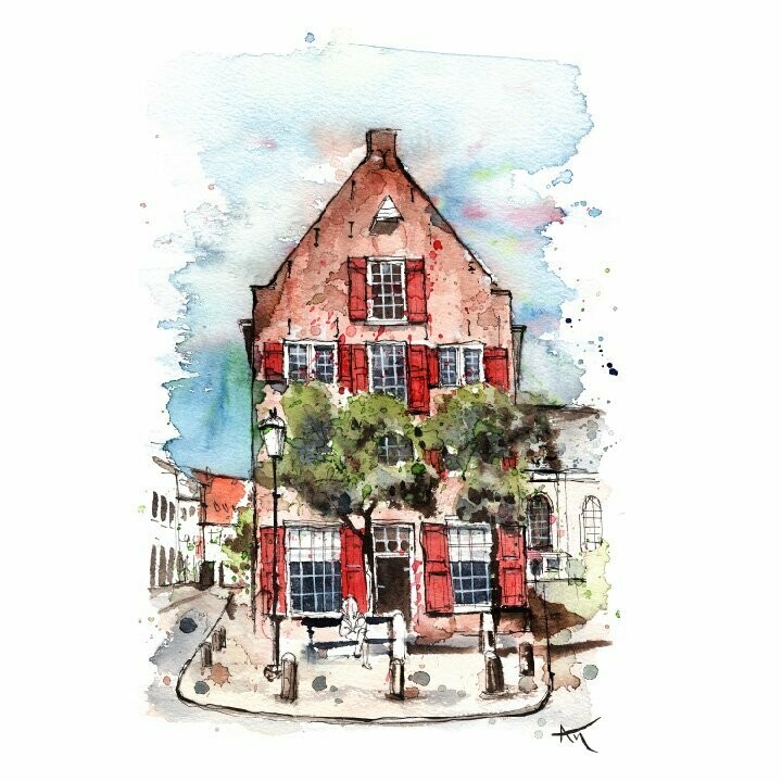 Art Print of Dutch Landmarks (Amersfoort House)