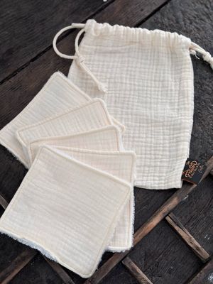 Pochon personnalisable et ses 5 lingettes