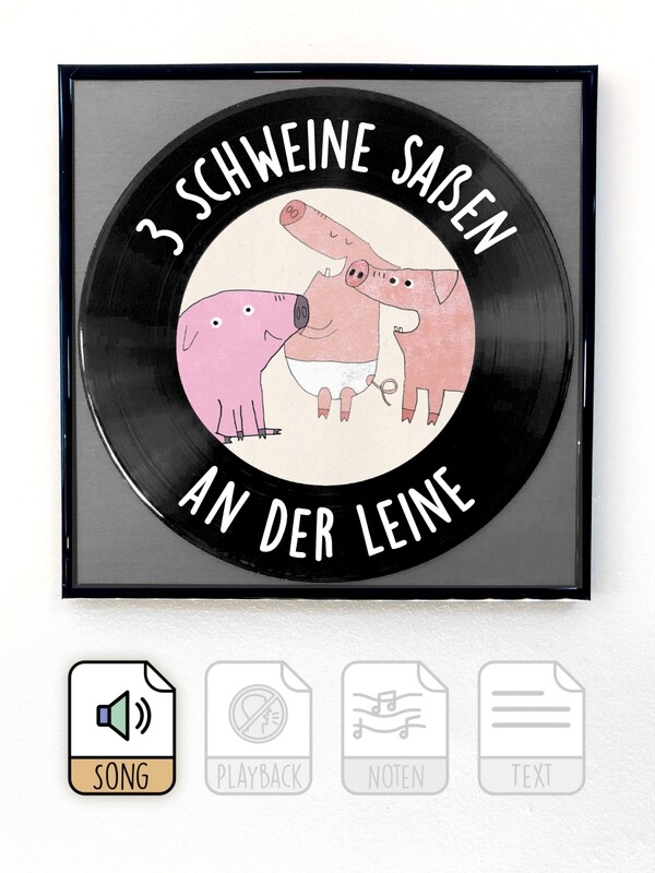 3 Schweine saßen an der Leine